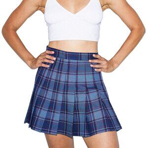AMERICAN APPAREL Navy PLAID TENNIS SKIRT! ｡･:*:･ﾟ★,｡･:*:･ﾟ☆｡･:*:･ﾟ★,｡･:*:･ﾟ☆
